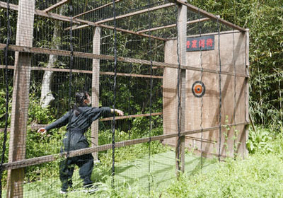 手裏剣投げの様子